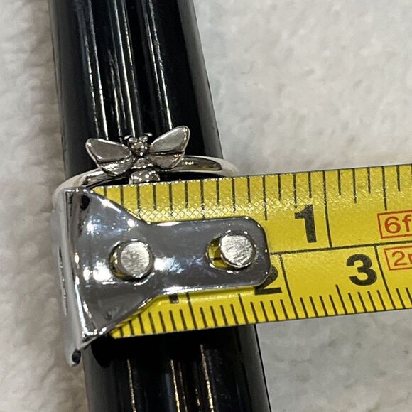 925 Sterling Silver Bumble Bee Ring Adjustable Symbol Of Wisdom Birth & Rebirth - Picture 6 of 9